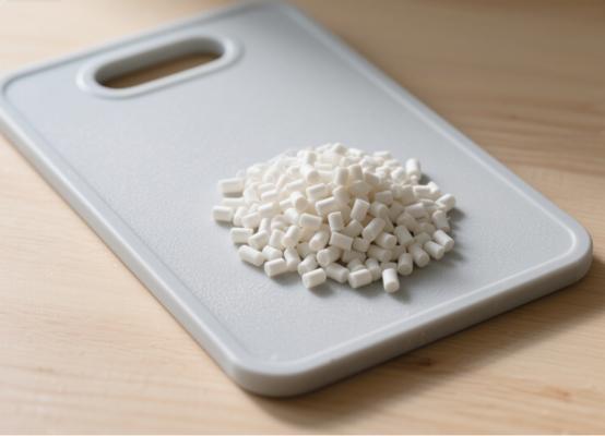 Food - Grade Matte Plastic Cutting Board Made from TPE Raw Material Pellets (TPR - Based, FDA Food Contact Compliant)