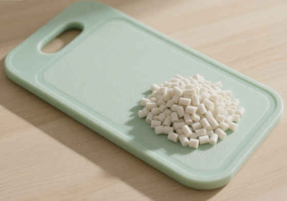 Food - Grade Matte Plastic Cutting Board Made from TPE Raw Material Pellets (TPR - Based, FDA Food Contact Compliant)