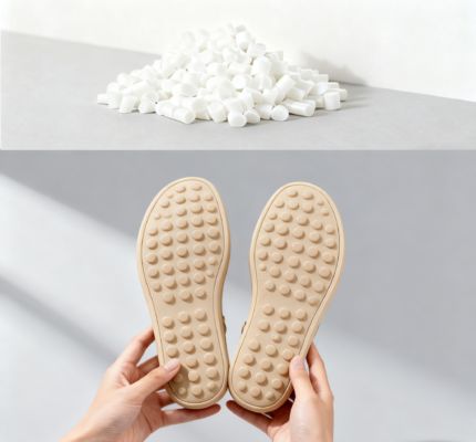 Sungallon Soft Wear-Resistant Odor-Free TPE Thermoplastic Elastomer Granules for Home Indoor Slippers/Casual Loafers Shoe Sole Molding