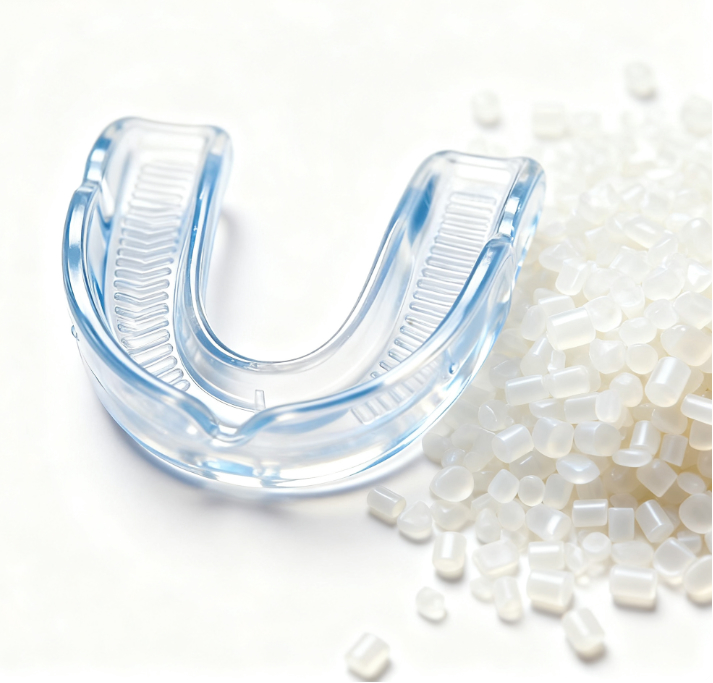 Transparent Soft TPE/TPR Granules - Recyclable, Non-Toxic, Shock-Resistant Raw Material Specialized for Sports Mouthguards